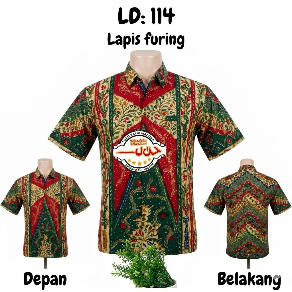 KEMEJA  BATIK PRIA PRINTING MADURA FURING super