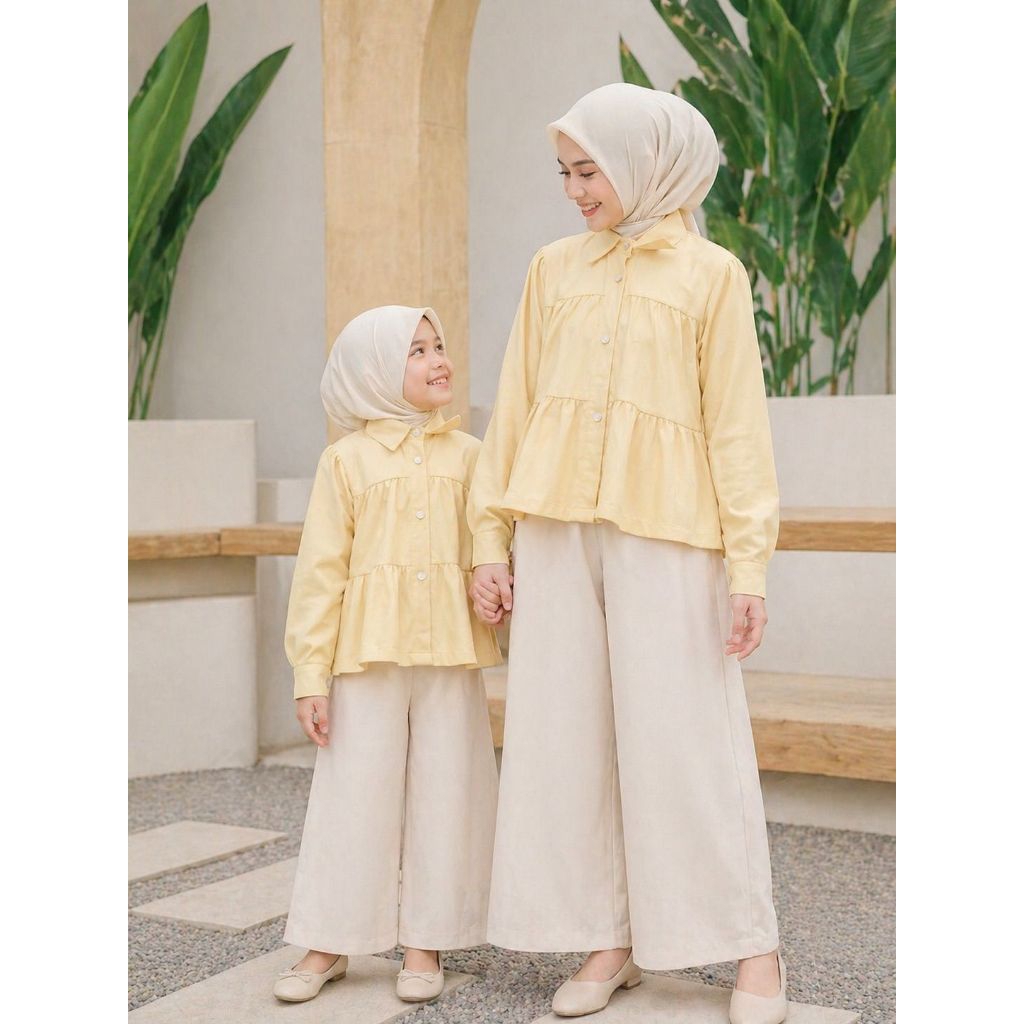Baju Atasan Blouse Couple Ibu & Anak Katun Premium Cantik Trendy Dan Nyaman