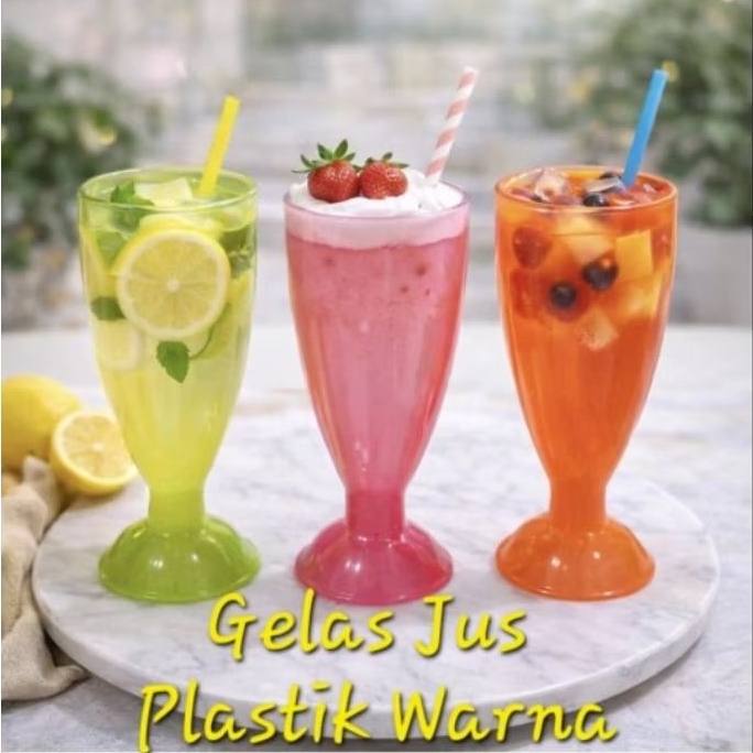 GELAS CAFE PLASTIK / CANGKIR JUS KAKI PLASTIK