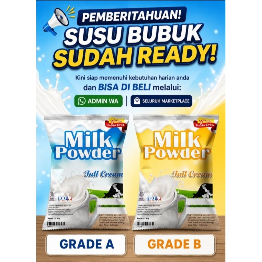 SUSU BUBUK FULL CREAM (MILK POWDER)1kg