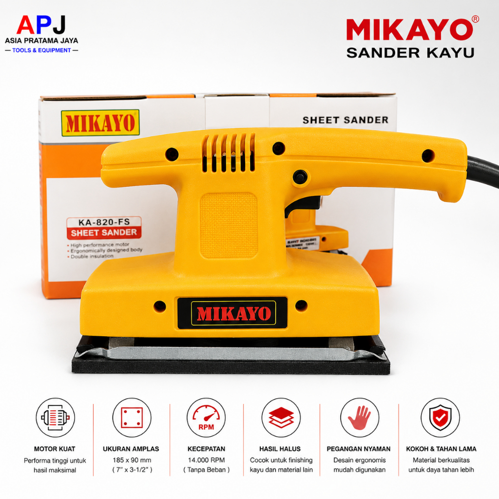 Elektrik Sander Mesin Amplas Kayu/Mesin Amplas Tembok MIKAYO / KAIROS