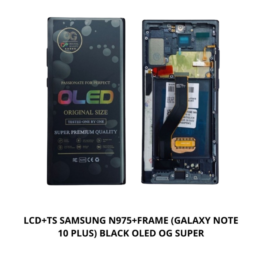LCD FULLSET FOR SAMSUNG NOTE 10 PLUS BLACK (FRAME)