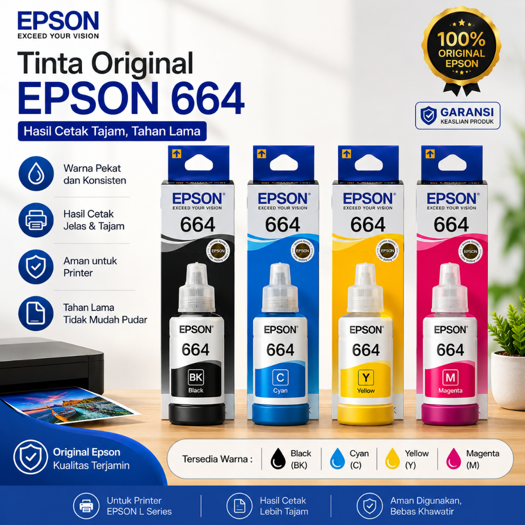 EPSON 664 Tinta Printer Epson original