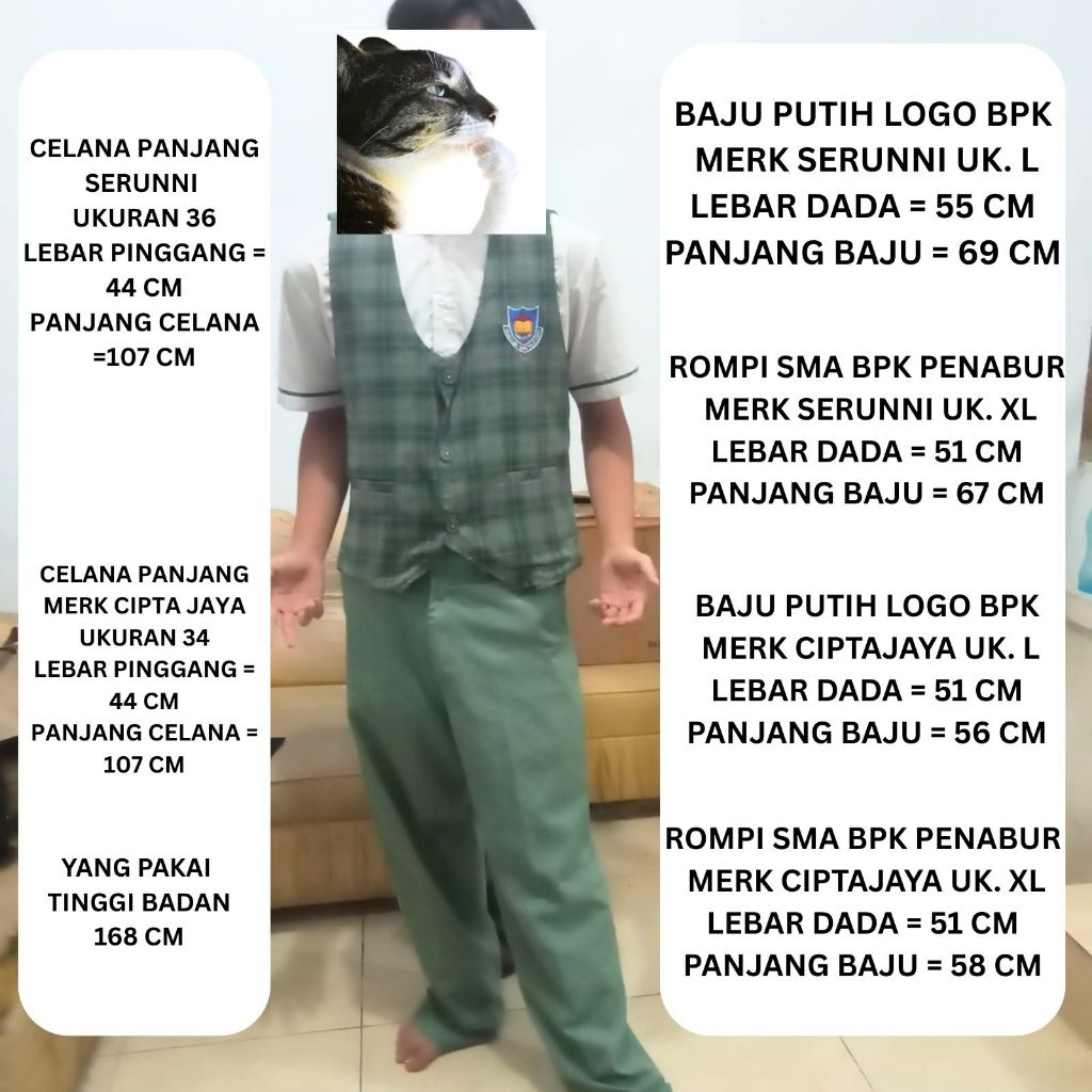 SERAGAM SMA BPK PENABUR PRELOVED