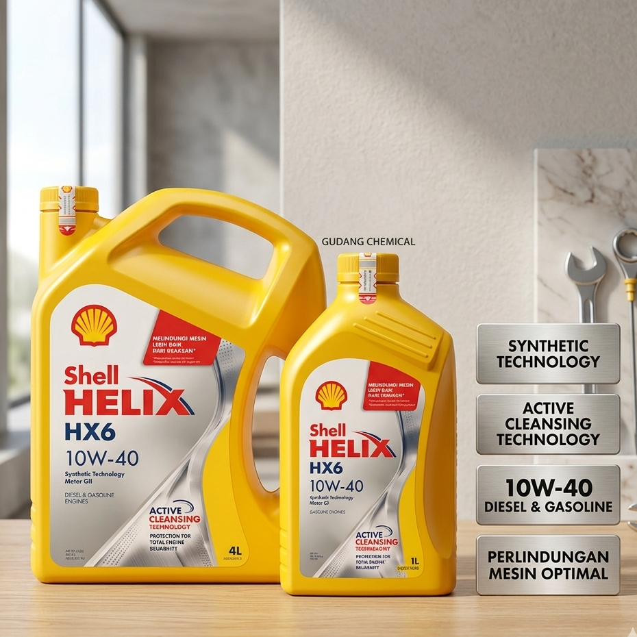 SHELL HELIX 10W40 Oli Mesin HX6 SAE 10W-40