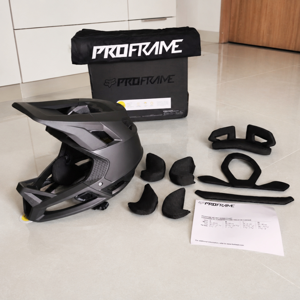 Fox Proframe Matte Black Helm Sepeda Gunung Full Face MTB Downhill Enduro Roadbike Original Fox Raci