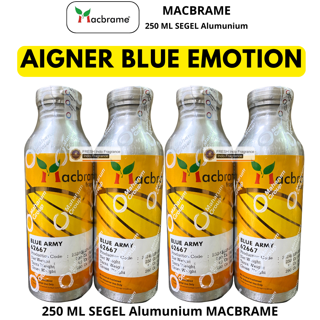Bibit Parfum MACBRAME BLUE ARMY ( Aigner Blue ) 250 ML SEGEL Alumunium