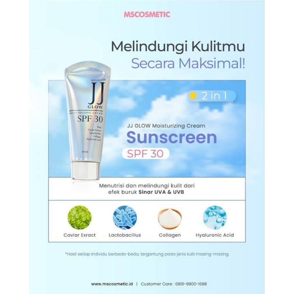 JJ GLOW MS GLOW / Ms glow / Sunblock / MOISTURIZER / PELEMBAB MS GLOW