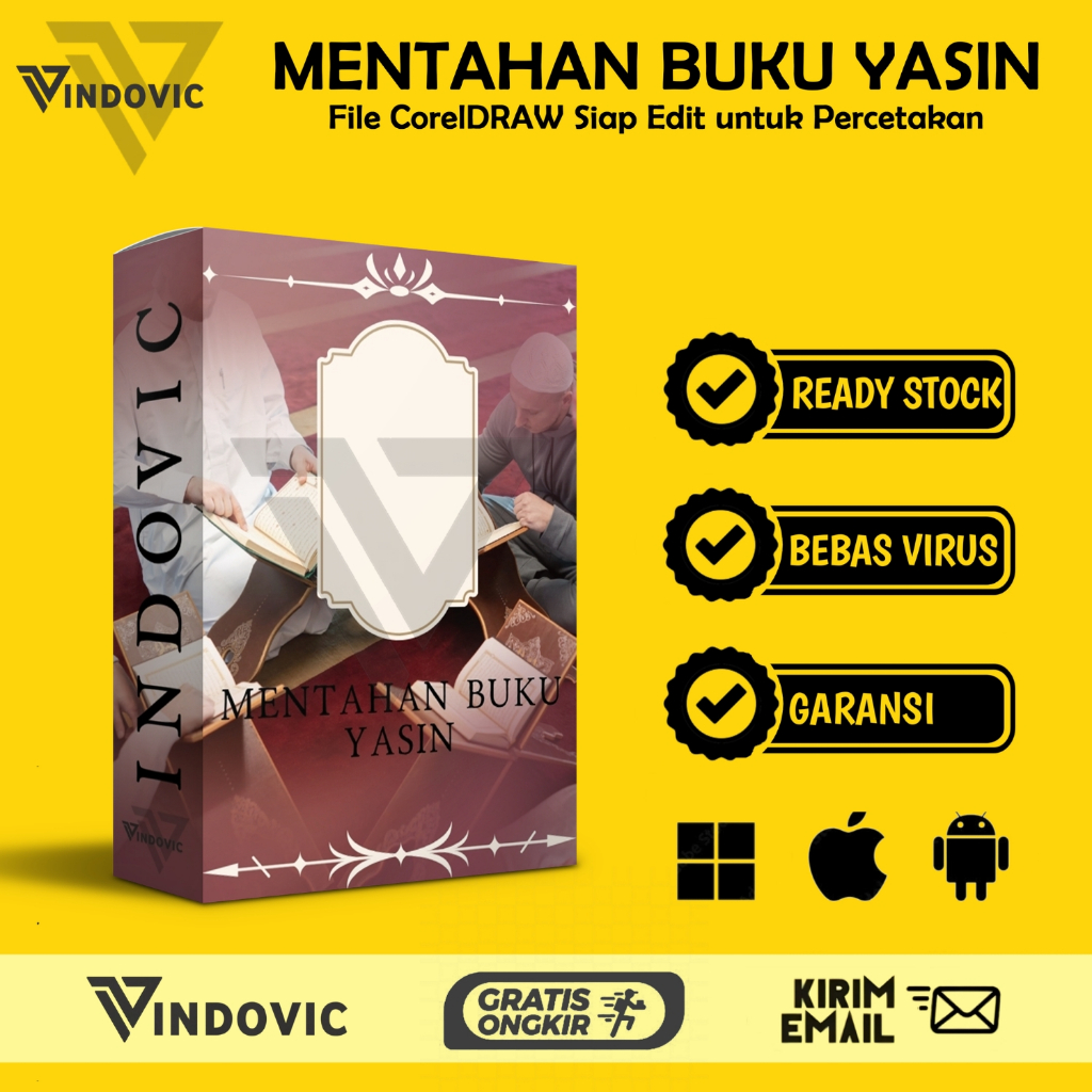 [T0979] Template Buku Yasin | Layout Siap Digunakan