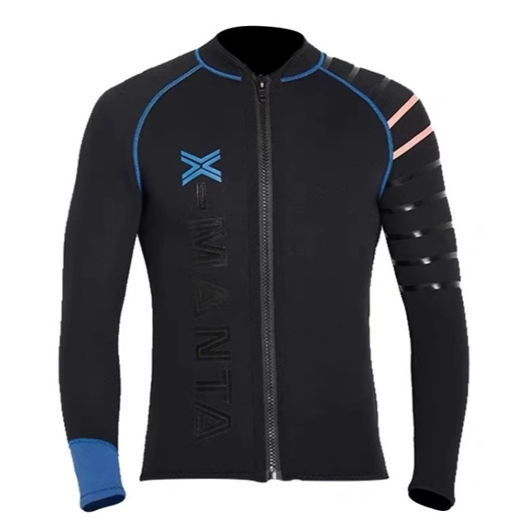 Wetsuit Diving Pria 3mm Fullset Jaket Celana Lengan Panjang Baju Selam Surfing Snorkeling Scuba