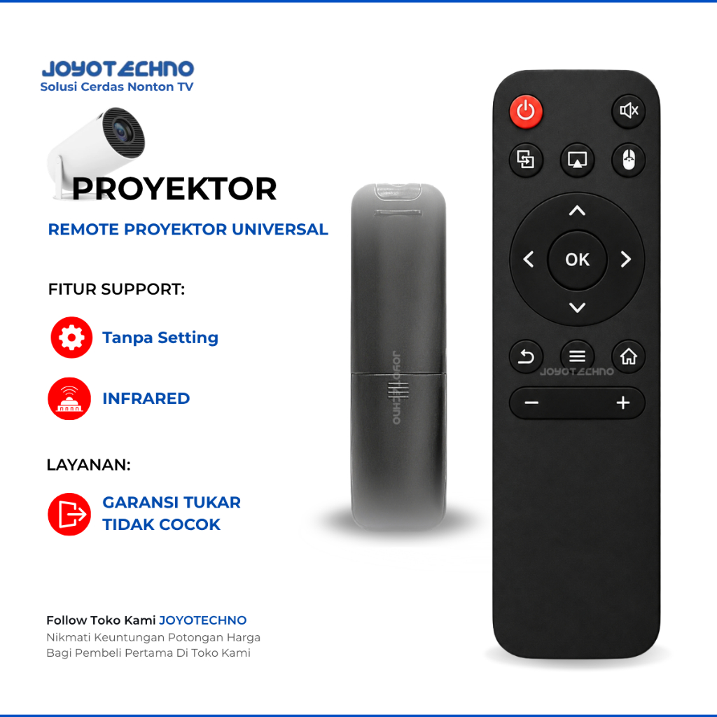 Remote Proyektor Universal Infrared HY300 HY320 PRO Gimbal 5/3/3S/5 Mini Proyektor