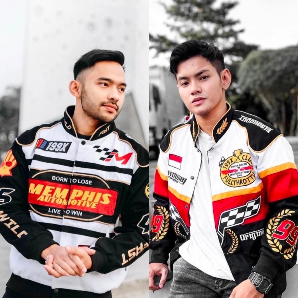 Jaket Nascar Speedway Memphis Origins Bahan Jersey Cerah