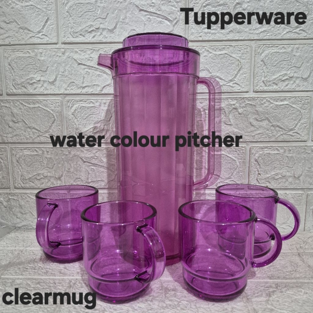 Water color Pitcher Set Tupperware sheerly Set outdoor dining Rosetta