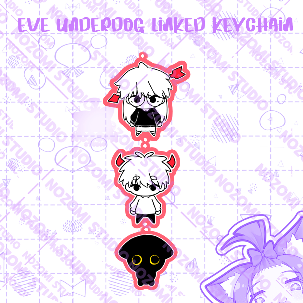 Keychain Akrilik / Gantungan Kunc Linkedi EVE UTAITE UNDERDOG