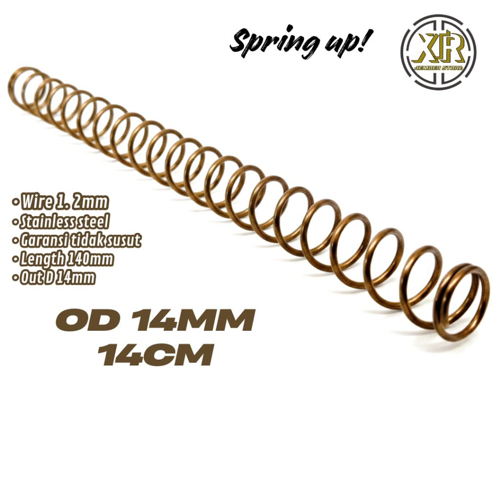 Spring Upgrade gold premium per pegas piston 1.2mm OD 14mn 14cm