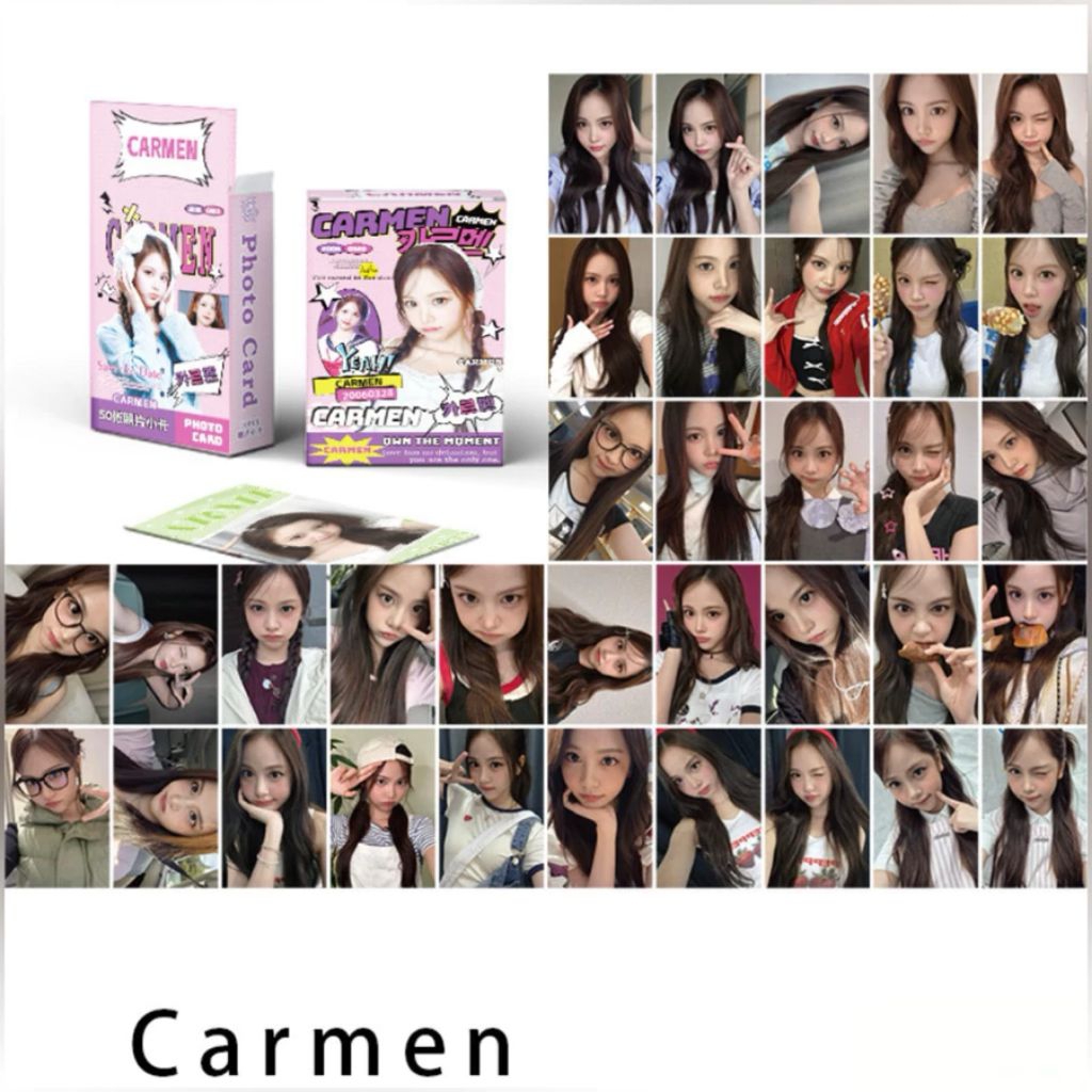 Photocard Carmen Hearts2Hearts H2H 1 Pack isi 50 Pcs Album Hologram Lomocard Kpop Idol Kpopers