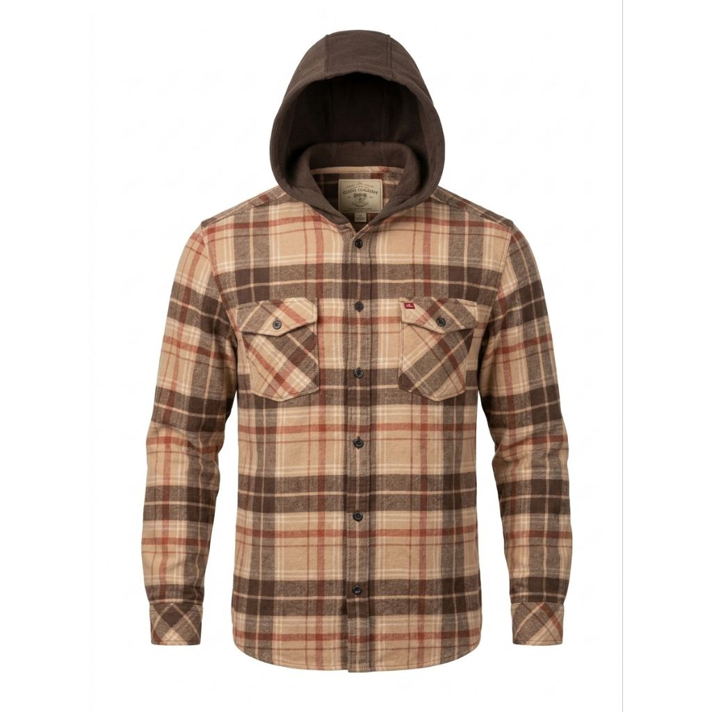 Kemeja Flannel Quiksilver bekas/second/pl/preloved with hoodie cowboy americana style