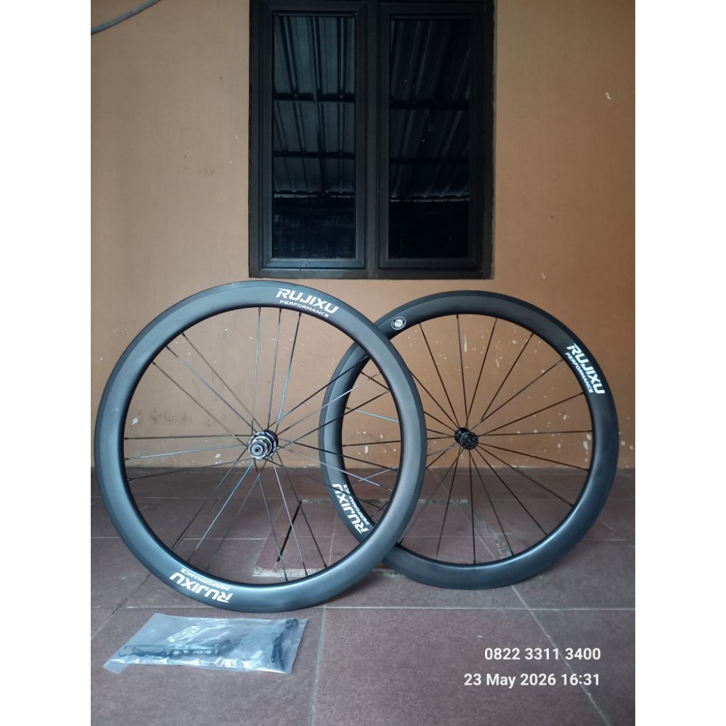 Wheelset Velg Sepeda Roadbike Rujixu Carbon Rim Brake 700c 50mm 38mm Ringan Aero Wheelset Ringan