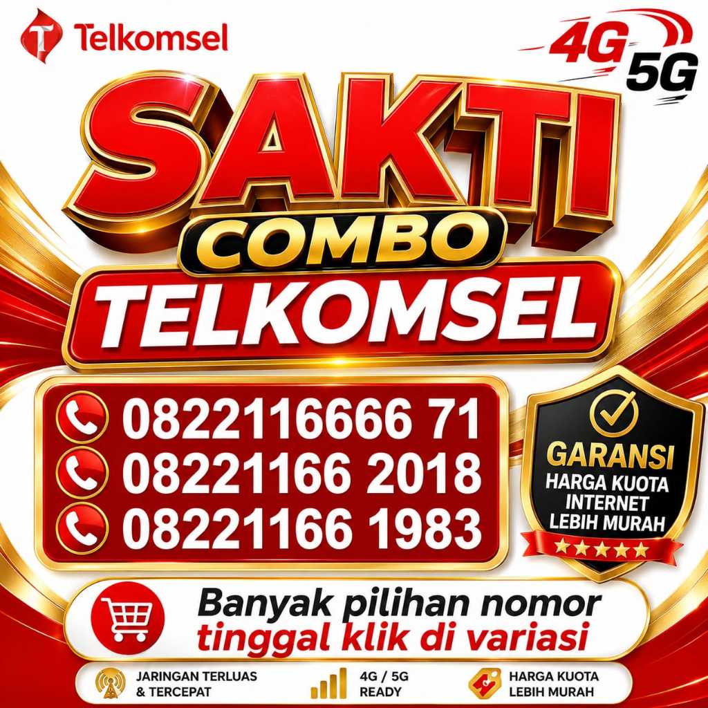 Kartu Perdana Nomor Cantik Telkomsel Sakti Combo 4G Suport 5G # combo5