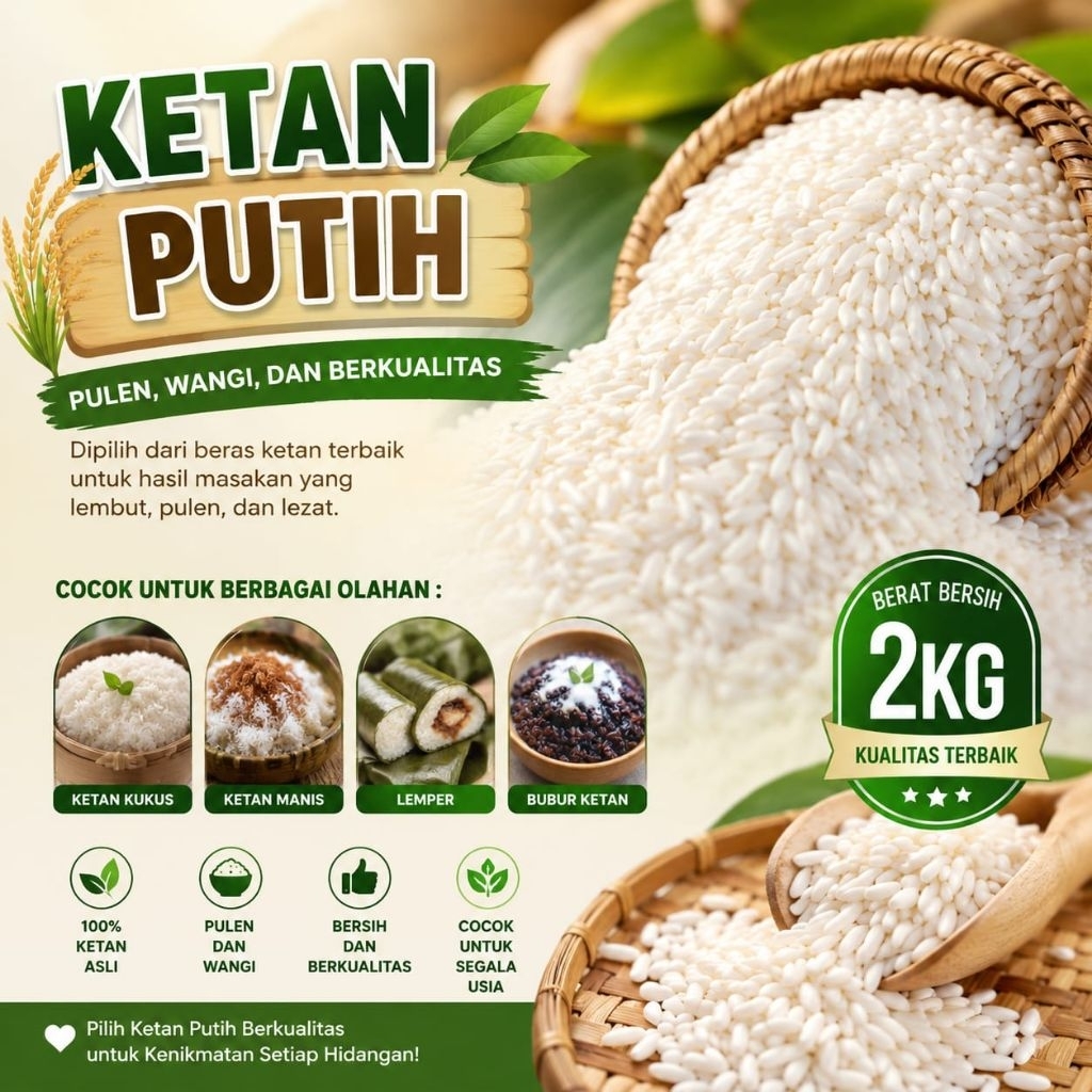 beras ketan putih super.