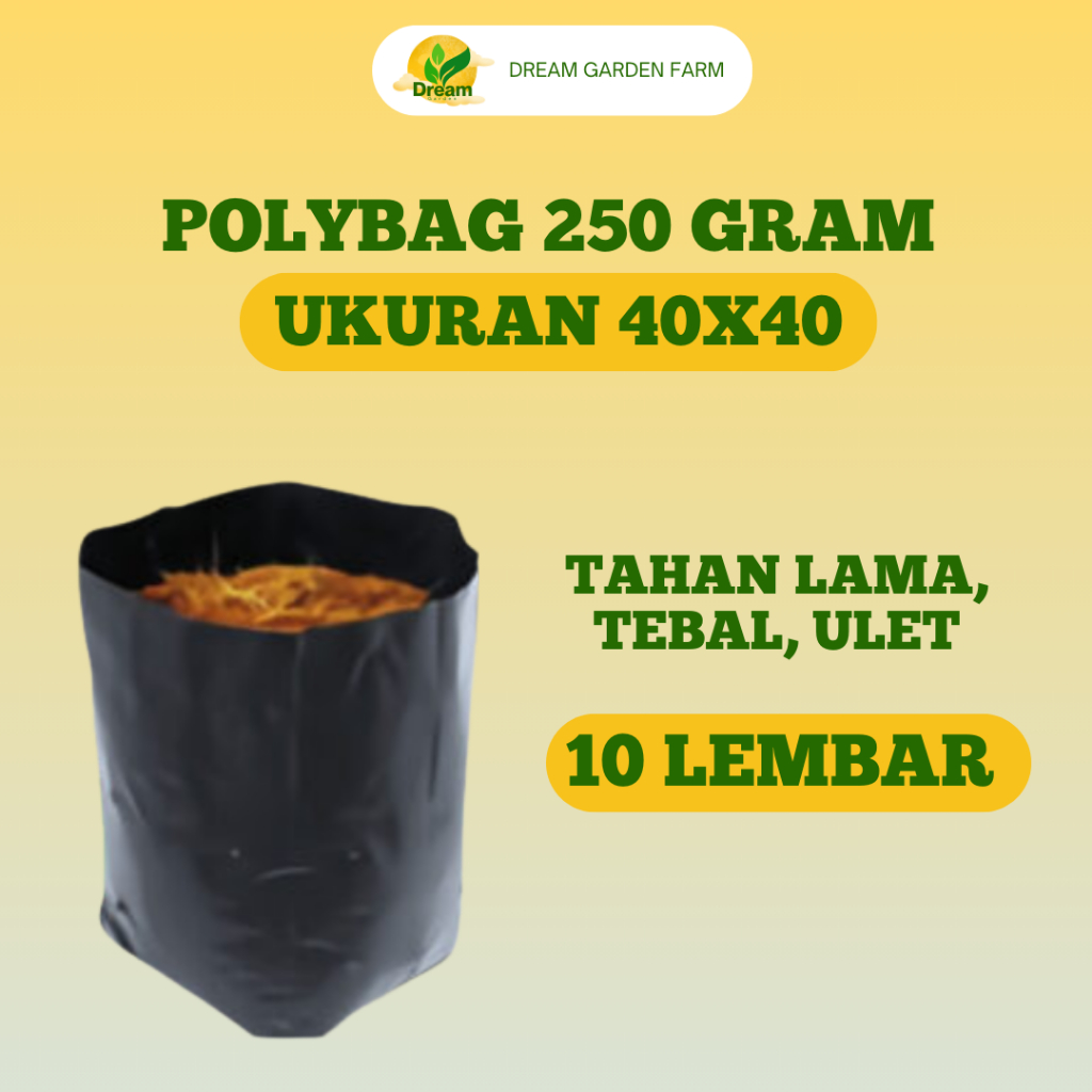 Polybag 40x40 1 Pack 10 Lembar Tebal Berkualitas  - Polibek Tebal - Polibag Tanaman Ulet