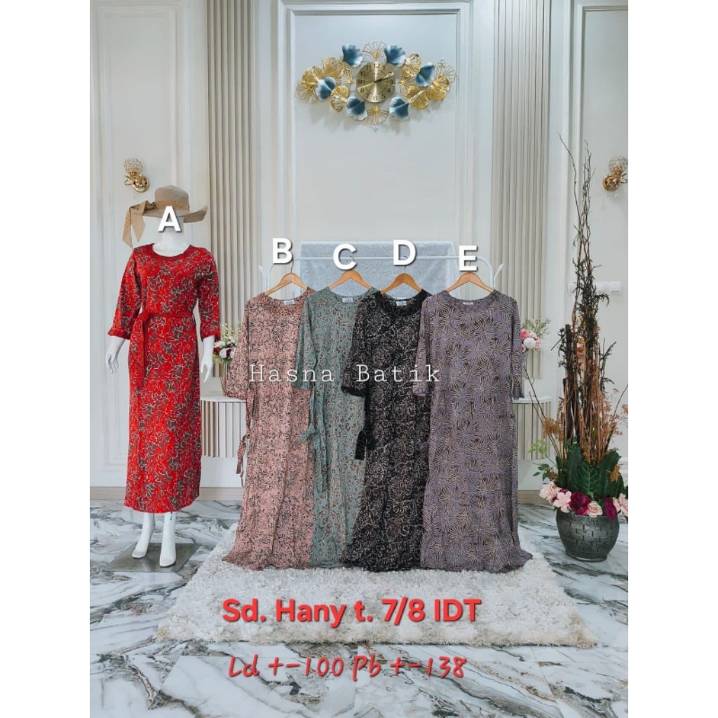 Daster Luza (Sd. Hany t.7/8 IDT) Batik Pekalongan