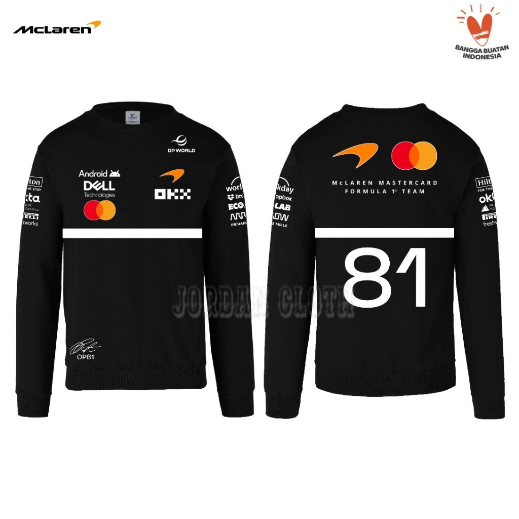 Sweater Jaket Hoodie McLaren Team 2026 Oscar Piastri Formula One F1