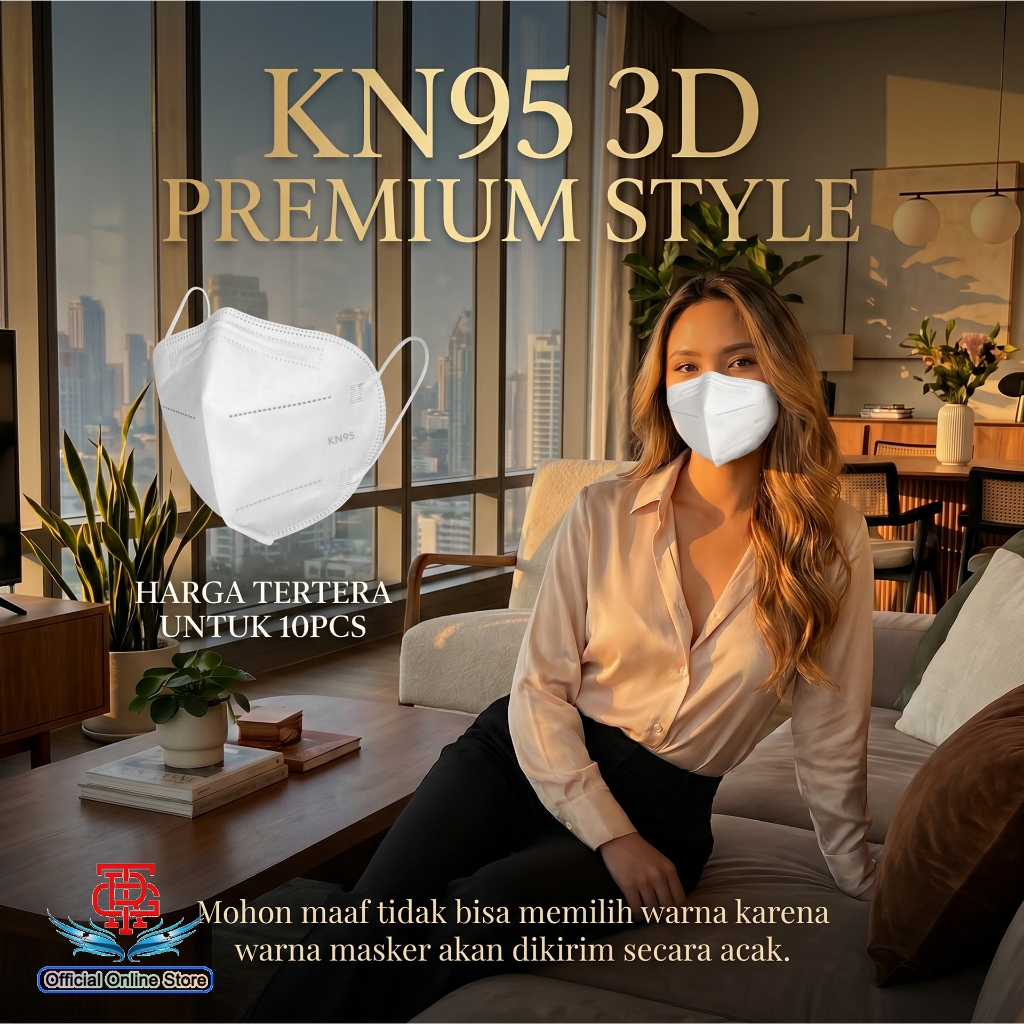 10 PCS Masker KN95 N95 Dewasa Warna 5ply Layer Disposable Adult Earloop Protective 3D Face Mask