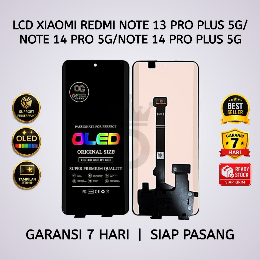 LCD TOUCHSCREEN XIAOMI REDMI NOTE 13 PRO PLUS 5G/NOTE 14 PRO 5G/NOTE 14 PRO PLUS 5G CURVED OLED FING