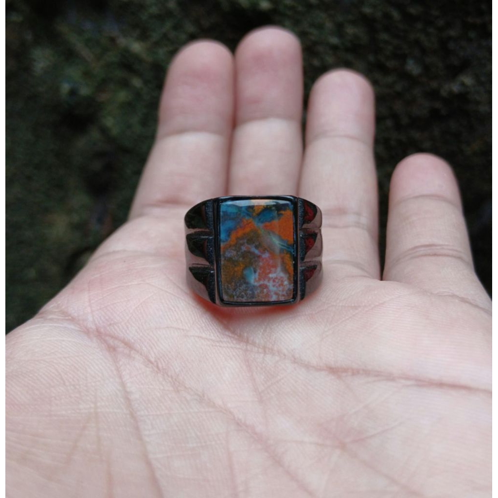Cincin bacan kembang kotak kantoran natural