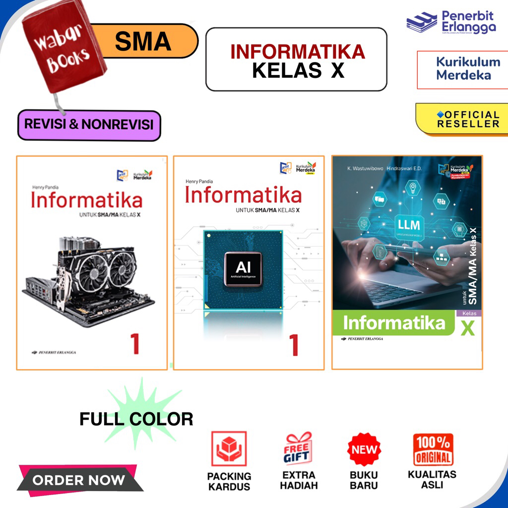 Buku Informatika Kelas 10 SMA Erlangga ORIGINAL