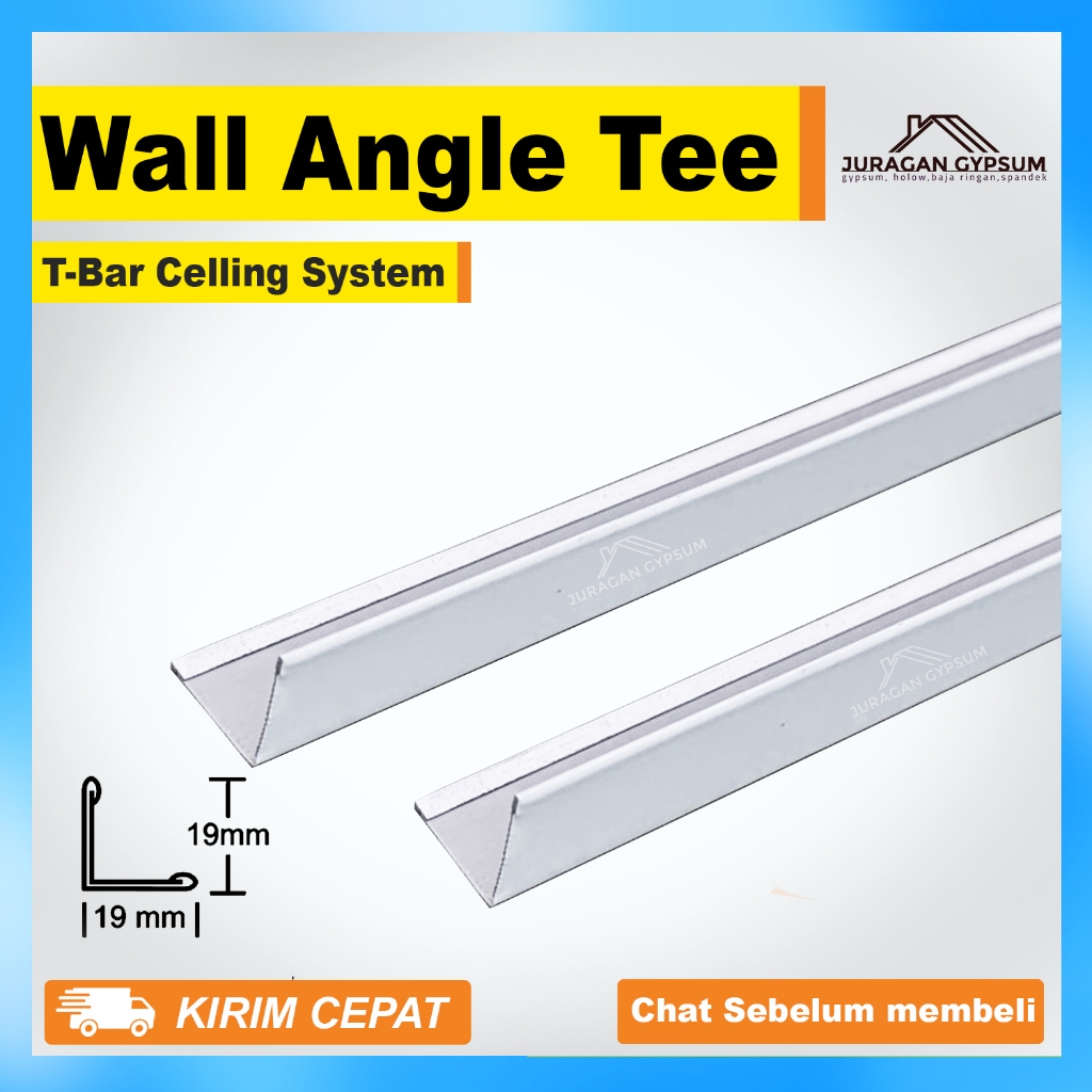 WallAngle Tee Apollo 300 3m / Wall Angle Angel / rangka akustik