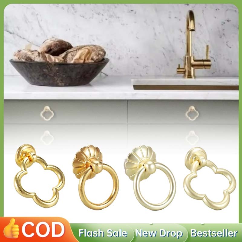2PCS Tarikan Lemari Minimalis Handle Lemari Pintu Hendel Pintu Lemari Tarikan Pintu Lemari Gold Clov