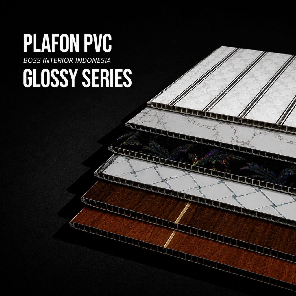 Plafon PVC | Plavon Rumah Minimalis Aesthetic Banyak Motif | Plafon Premium Glossy Anti Rayap Anti A