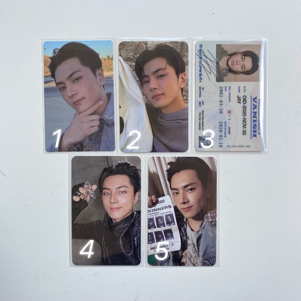 PC ENHYPEN ALBUM THE SIN VANISH OFFICIAL PHOTOCARD JAKE NIKI SUNGHOON HEESEUNG JAY SUNOO JUNGWON FUG