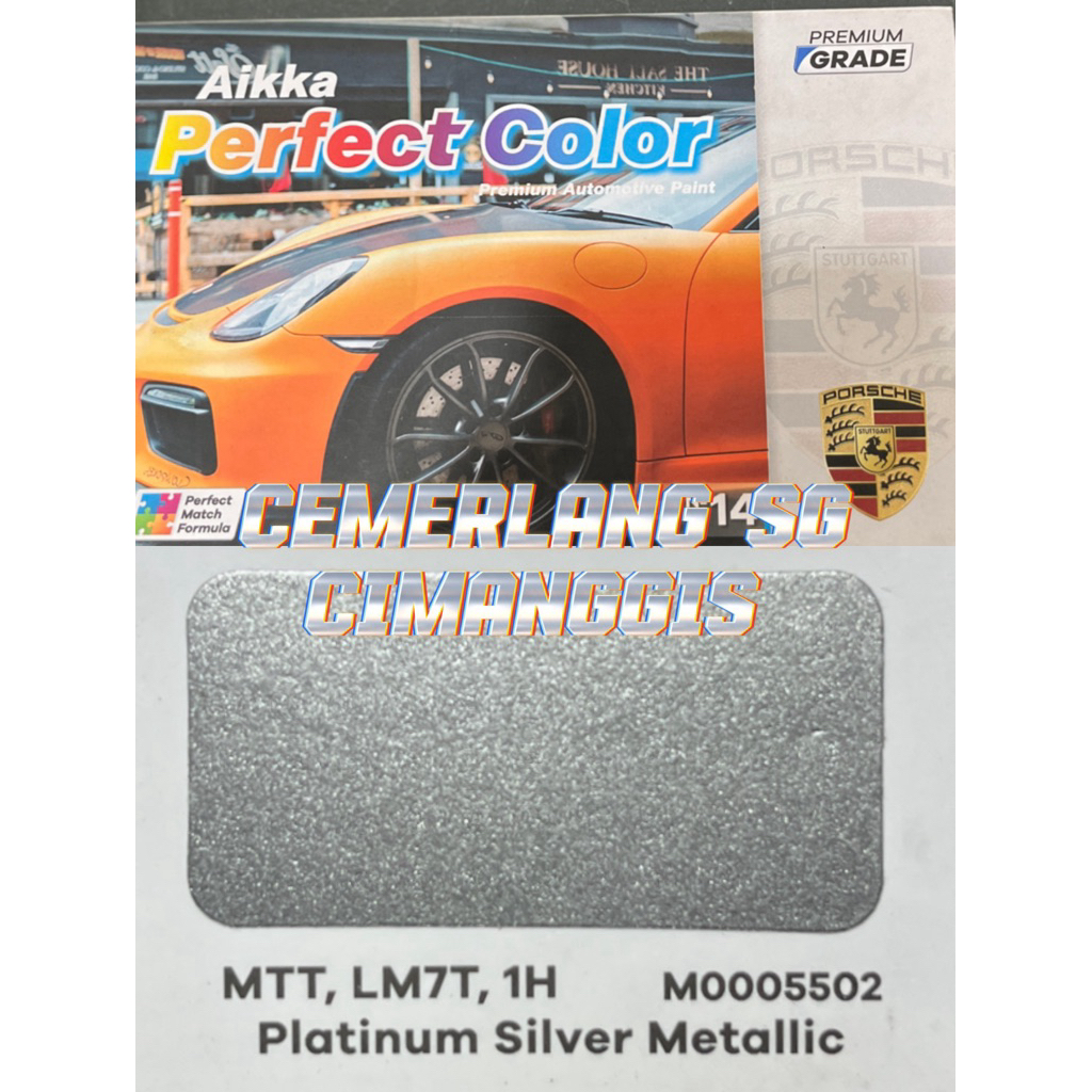 PLATINUM SILVER METALIK PORSCHE . warna silver metalik Porsche . cat pu motor dan mobil