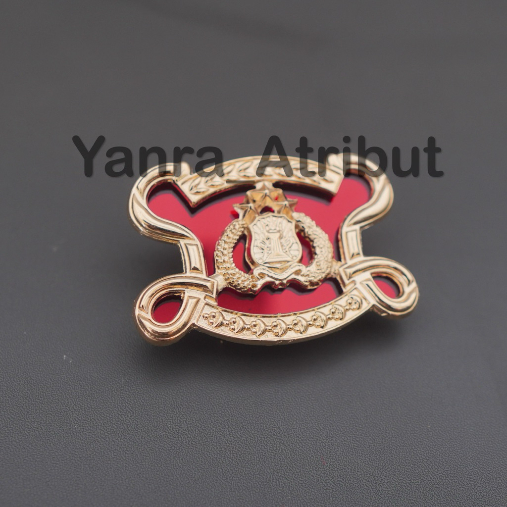 Emblem Baret Brimob / Pin Baret Brimob Polri Merah Premium