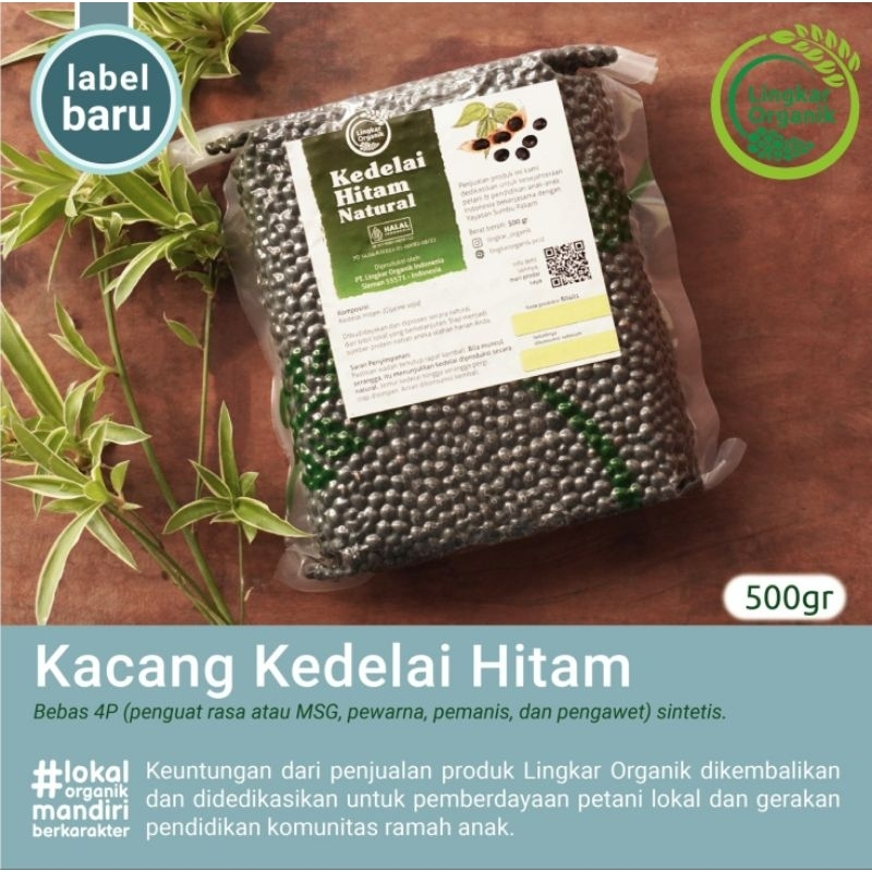 LINGKAR ORGANIK | Kedelai Hitam | 500gr MPASI Bayi Kedelai Organik