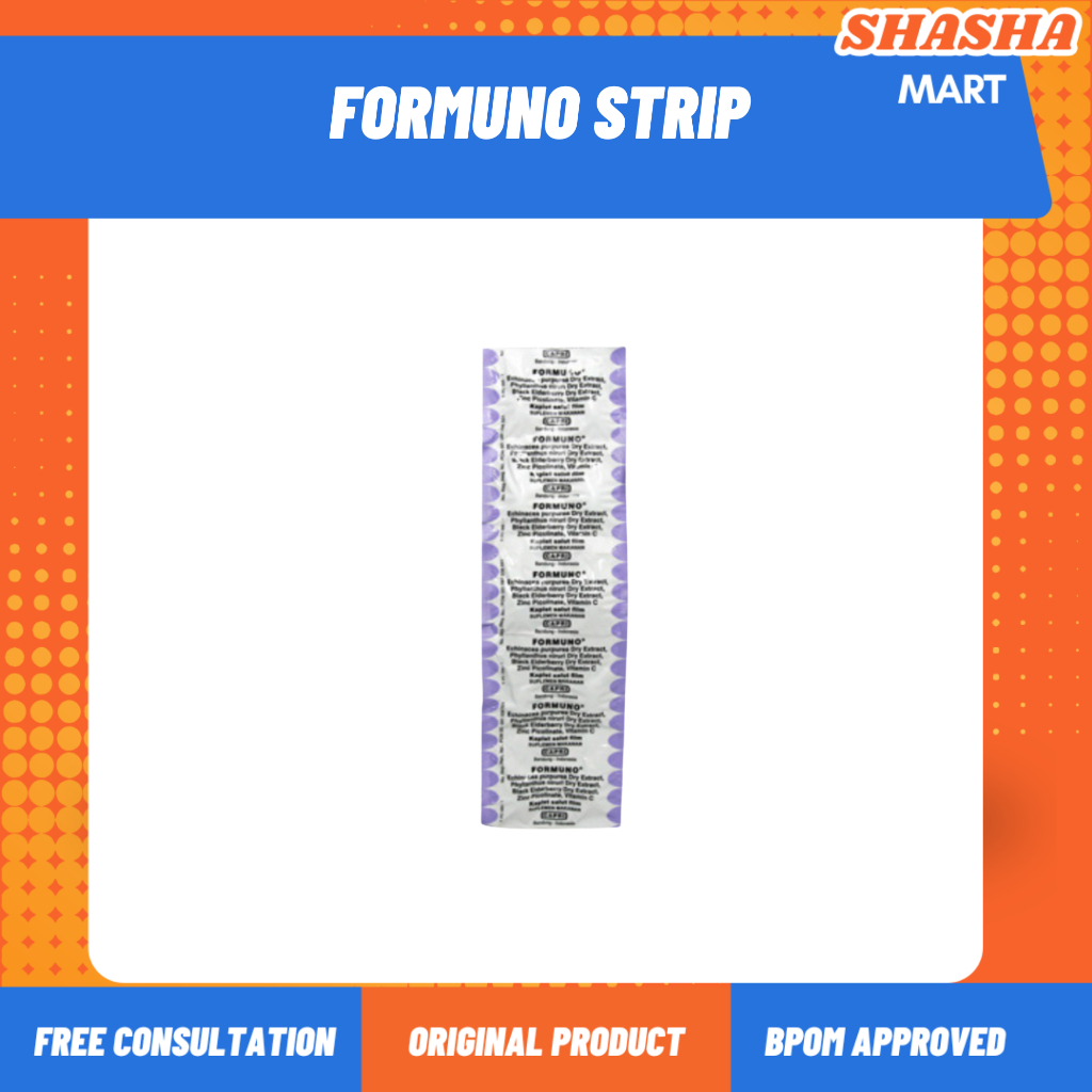 FORMUNO STRIP 10TAB / suplemen daya tahan tubuh / echinacea zinc vitamin c imun booster