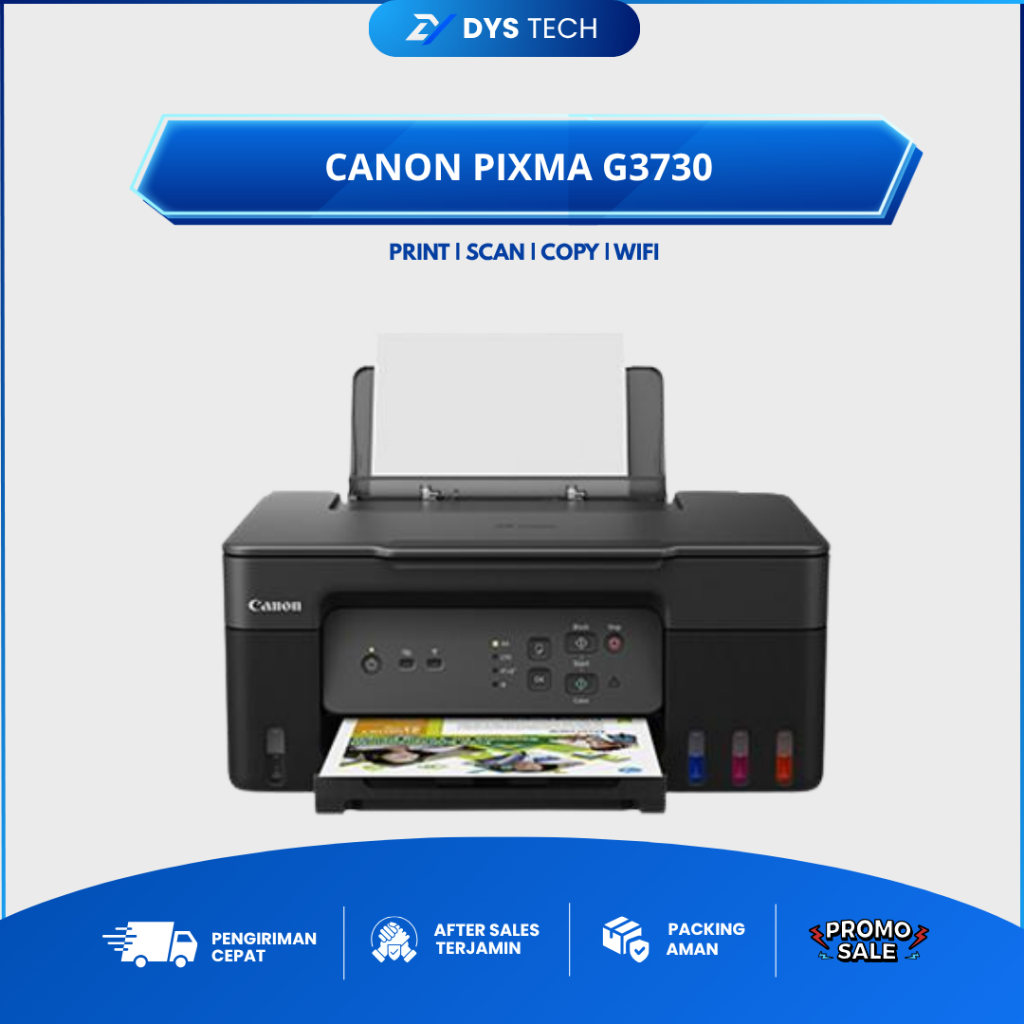 Printer Canon Pixma G3730 G 3730 G-3730 Print Scan Copy Wi-Fi - GREEN