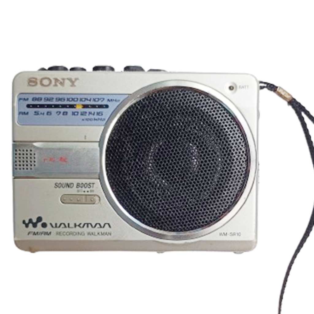 audio - walkman yoi sony-sr10 stereo radio cassette recorder - pemutar kaset pita, radio, dan rekam