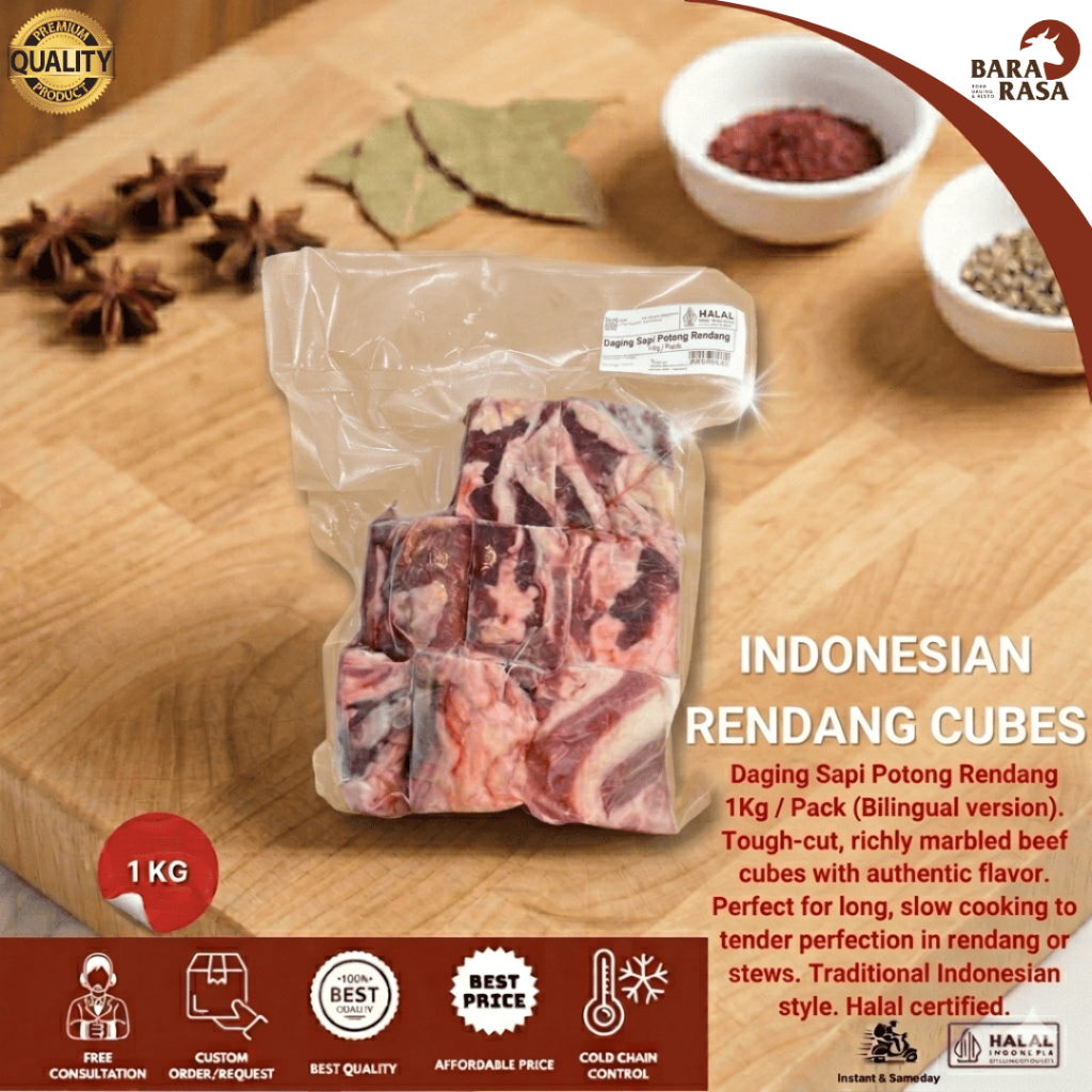 Daging Sapi Potong Rendang - Daging Sapi Segar untuk Rendang & Gulai