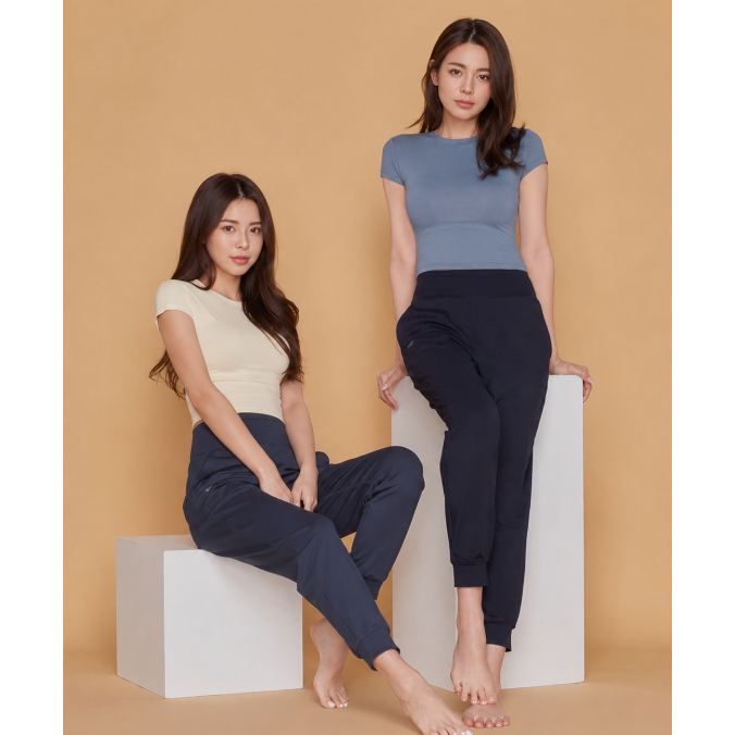 [Minne] NY Belly Slim Cut Size Jogger Pants STL