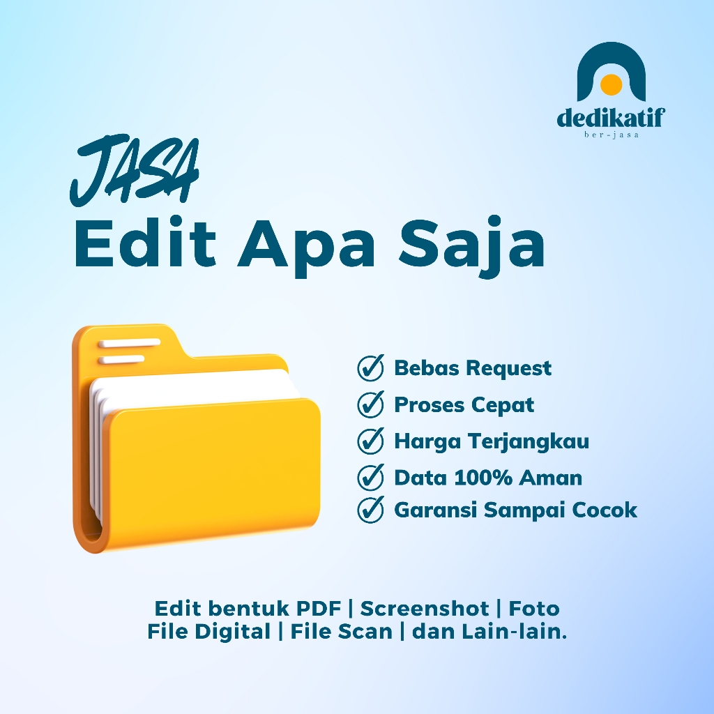 Jasa Edit Apa Saja | File PDF | Gambar | Dokumen