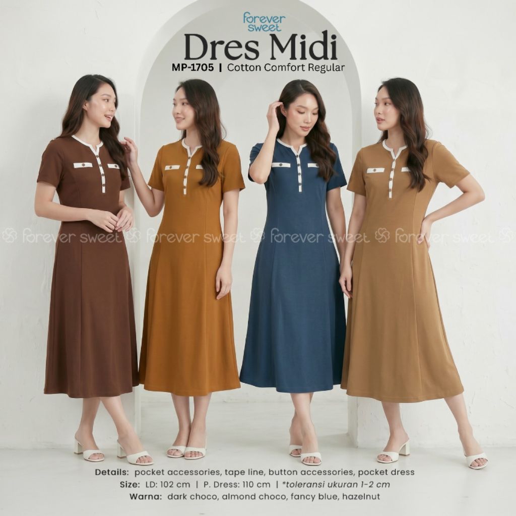 Forever Sweet - Dress Cotton Comfort MP - 1705 - Dress Forever Sweet Terbaru