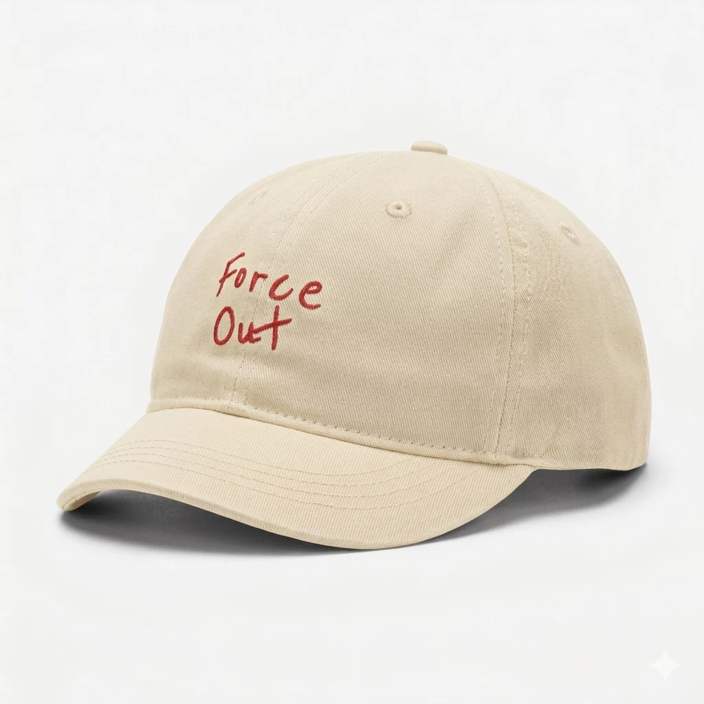 Topi Baseball Pria Import Lidah Pendek Bordir Force Out Original Dewasa Premium