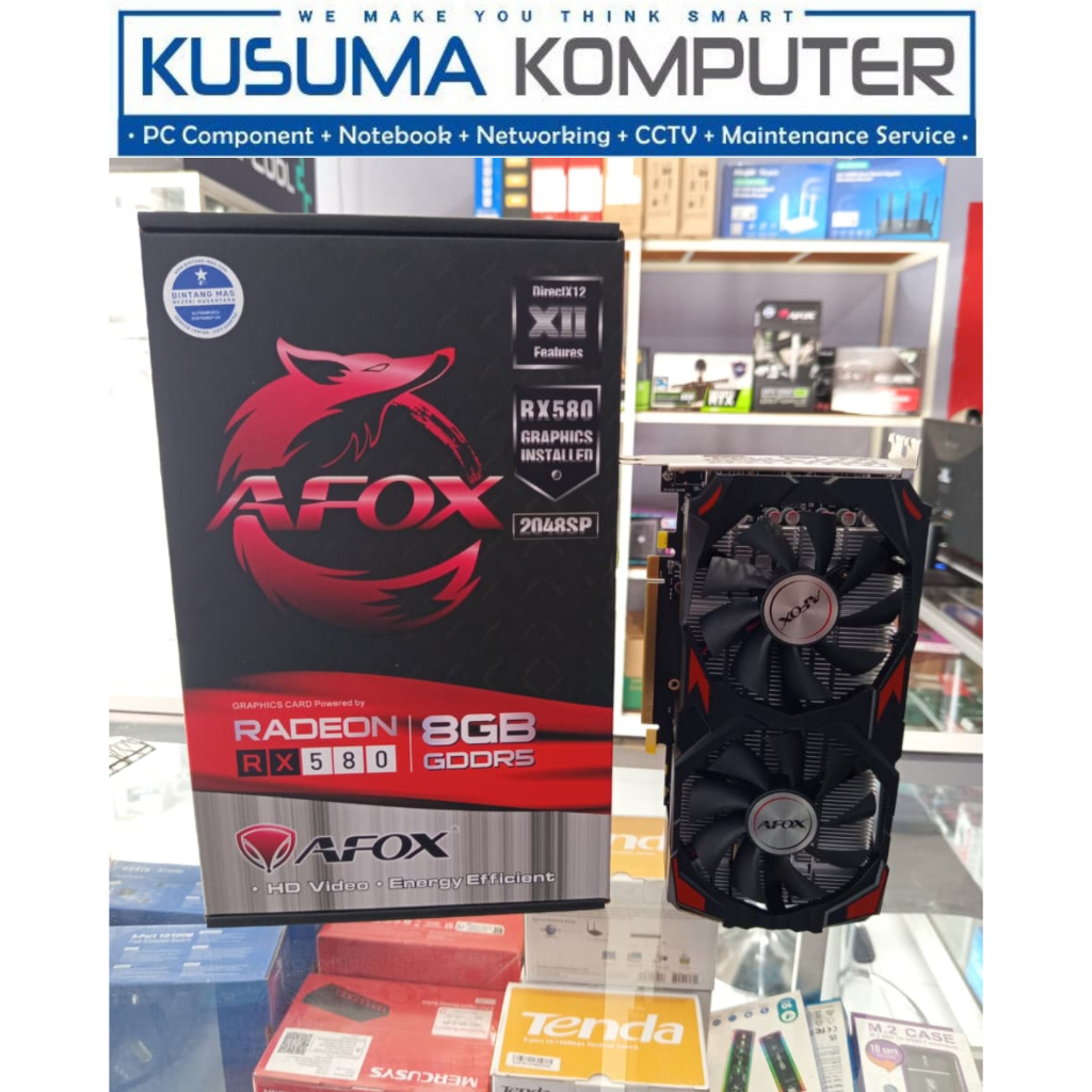 VGA Afox RX 580 RX580 8GB DDR5 Bekas Garansi 2027