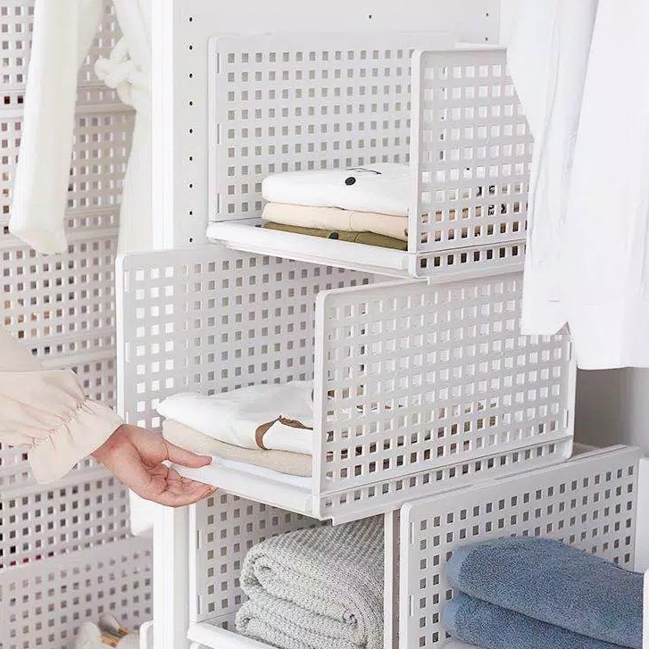 Shenar Rak Laci Lipat / Storage Box Lipat /  Rak Pakaian Susun / Storage Box Penyimpanan Barang Main