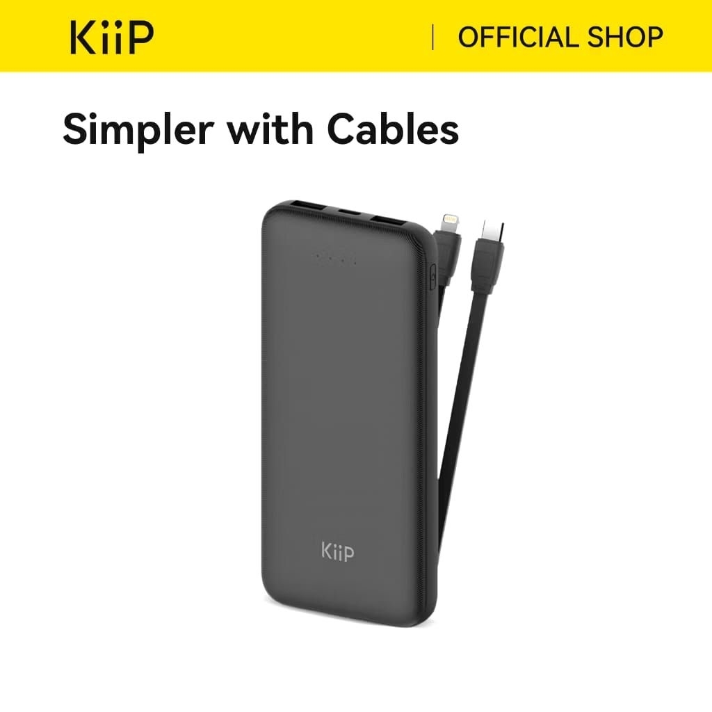 Powerbank Kiip Black Slim 10000mAh