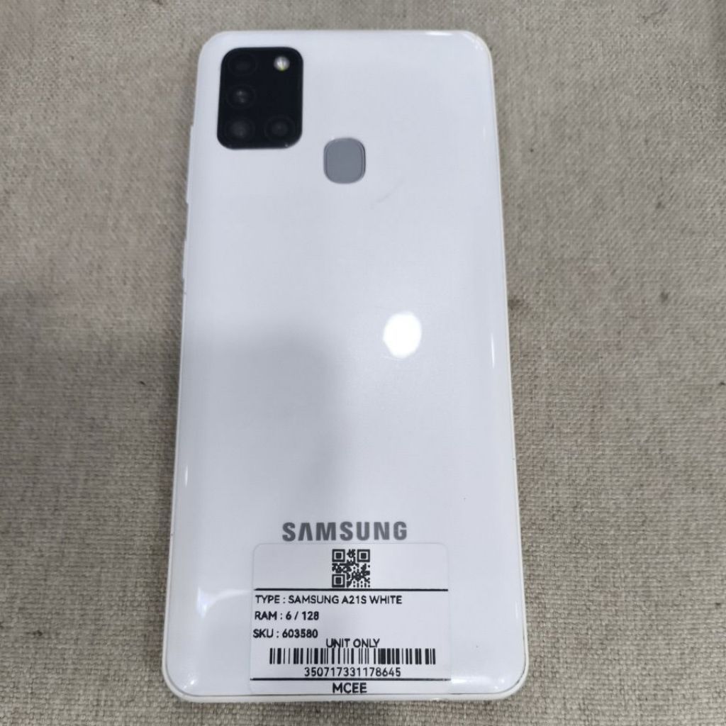 Handphone second normal samsung A21s 6+128GB fullset original